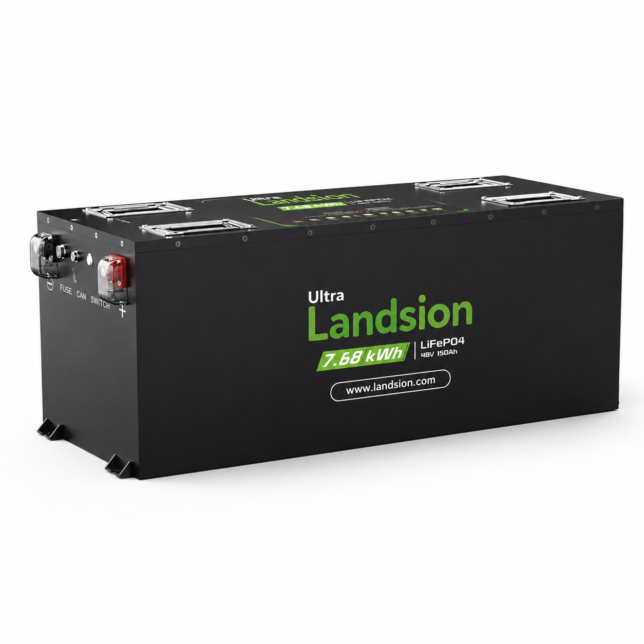 Black Landsion 7 68 kWh Battery Pack Landsion 48V 150Ah Lifepo4 Golf Cart Lithium Battery