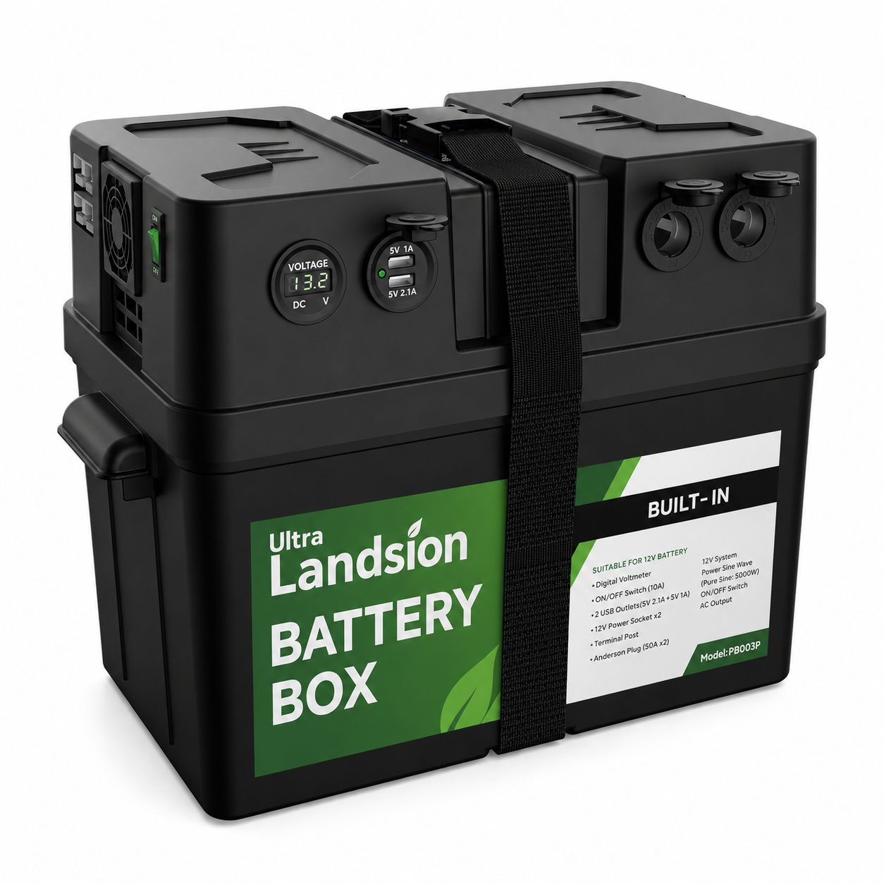 Portable power battery box close up Landsion All-In-One Portable Battery Box For Cs Series 12V 314Ah