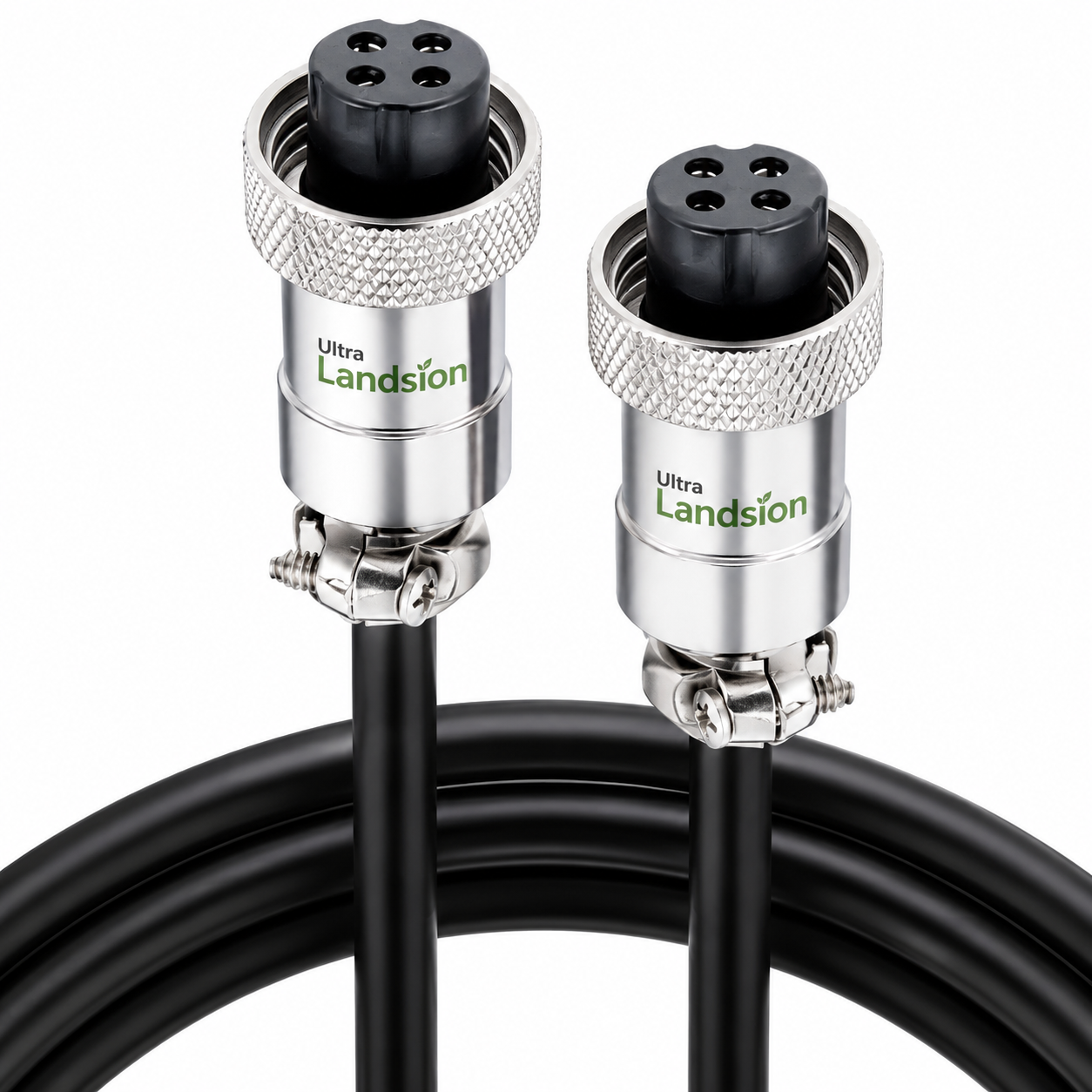 Two Ultra Landsion Connectors and Coiled Cable Can Bus Cable For Landsion Cs-Plus Series Battery Parallel Setup